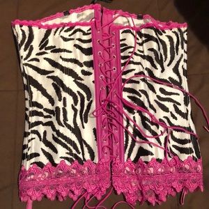 Frederick's of Hollywood Other - Cute zebra print bustier (fuschia, black & white) Frederick's of Hollywood Other - Cute zebra print bustier (fuschia, black & white)